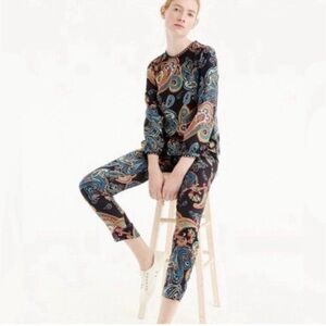 J. Crew silk Paisley 2piece